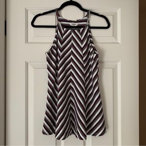 Red black and silver tank top